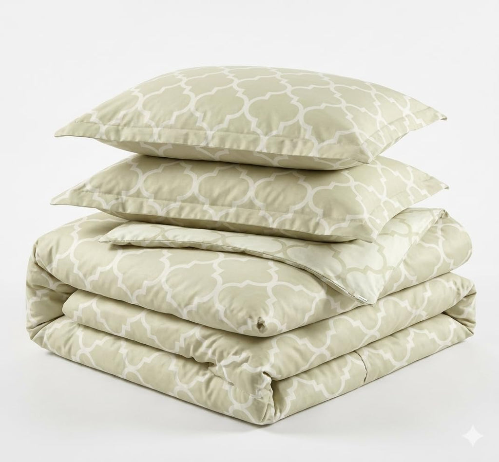 4PC Bedding Set- Duvet Cover and Duvet Insert Features Extra Warm