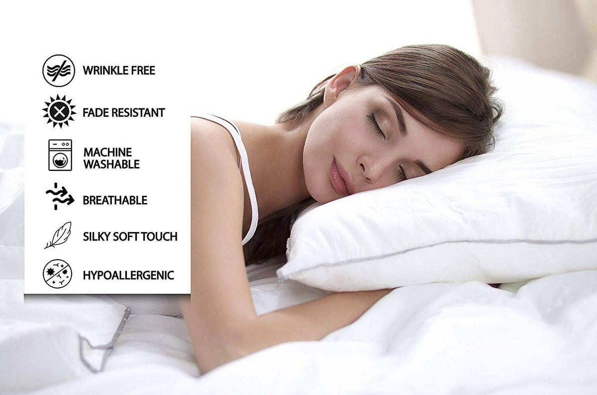 4PC Bed Sheet Set 100% Egyptian Cotton Sheets- 800 Thread Count, Hotel Quality Fits Mattress Up to 18'' Deep Pocket.
