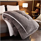 Warm Lamb Quilt Winter Blanket Heavy Warmth Luxury Duvet Double-Sided Velvet Quilt,180x220cm(3.5kg)