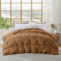 All Seasons Soft 300TC Cotton Down Comforter - Fawn Brown