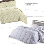 4PC Bedding Set- Duvet Cover and Duvet Insert Features Extra Warm