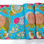 Kantha Fruit Screen Print Cotton Quilt Indian Bedspreads (Twin_Grey)