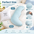 Pea Pod Shaped Long Body Pillow with Shredded Memory Foam