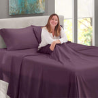 4PC Bed Sheet Set 100% Egyptian Cotton Sheets- 800 Thread Count, Hotel Quality Fits Mattress Up to 18'' Deep Pocket.
