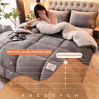 Warm Lamb Quilt Winter Blanket Heavy Warmth Luxury Duvet Double-Sided Velvet Quilt,180x220cm(3.5kg)