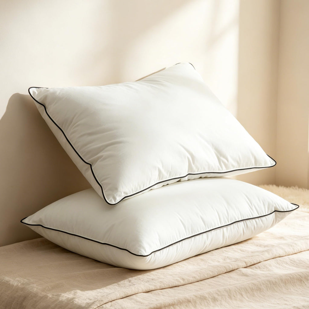 Goose Feather Down Pillows King Size Set of 2,Support for Side Sleepers