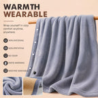 USB Heated Blanket with 10000mAh Power Bank,68" x 34" Heated Throw Blanket with 3 Fast-Heating Levels