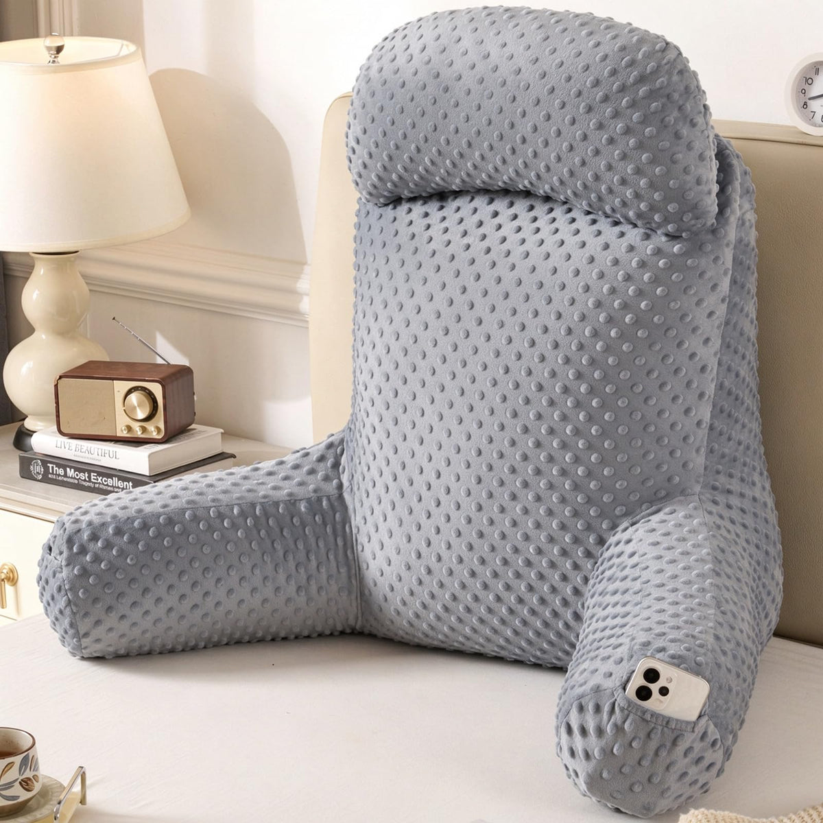 Pillow for Kids Sitting in Bed Couch Adult, Back Pillow for Bed Sitting Up