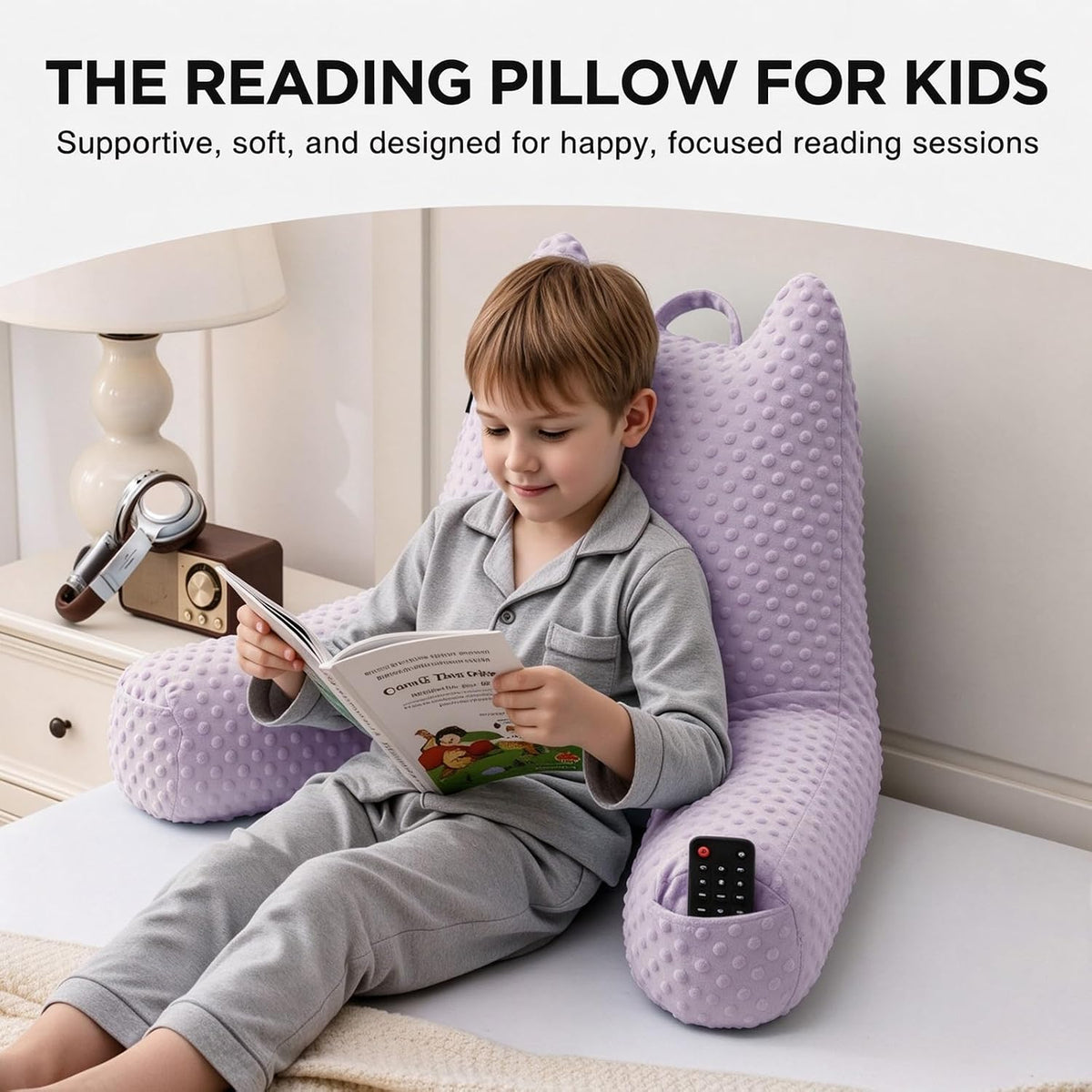 Pillow for Kids Sitting in Bed Couch Adult, Back Pillow for Bed Sitting Up