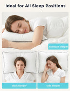 Pillows, King Size Set of 2, Organic Cotton Cover