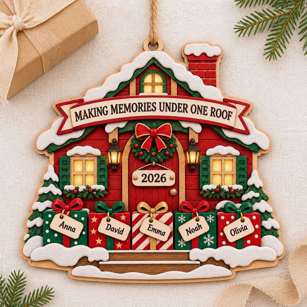Custom Wood Family Hanging Decor with Name for Parents, Grandparents, Baby