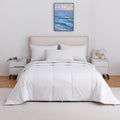 Lightweight Goose Down Fiber Comforter King Size, Breathable Summer Duvet Insert, (106"x90", White)