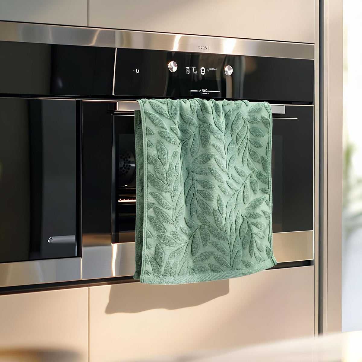 3Pcs Leaves Hand Towels 3D Jacquard Cotton Bath Towel 3 Colors