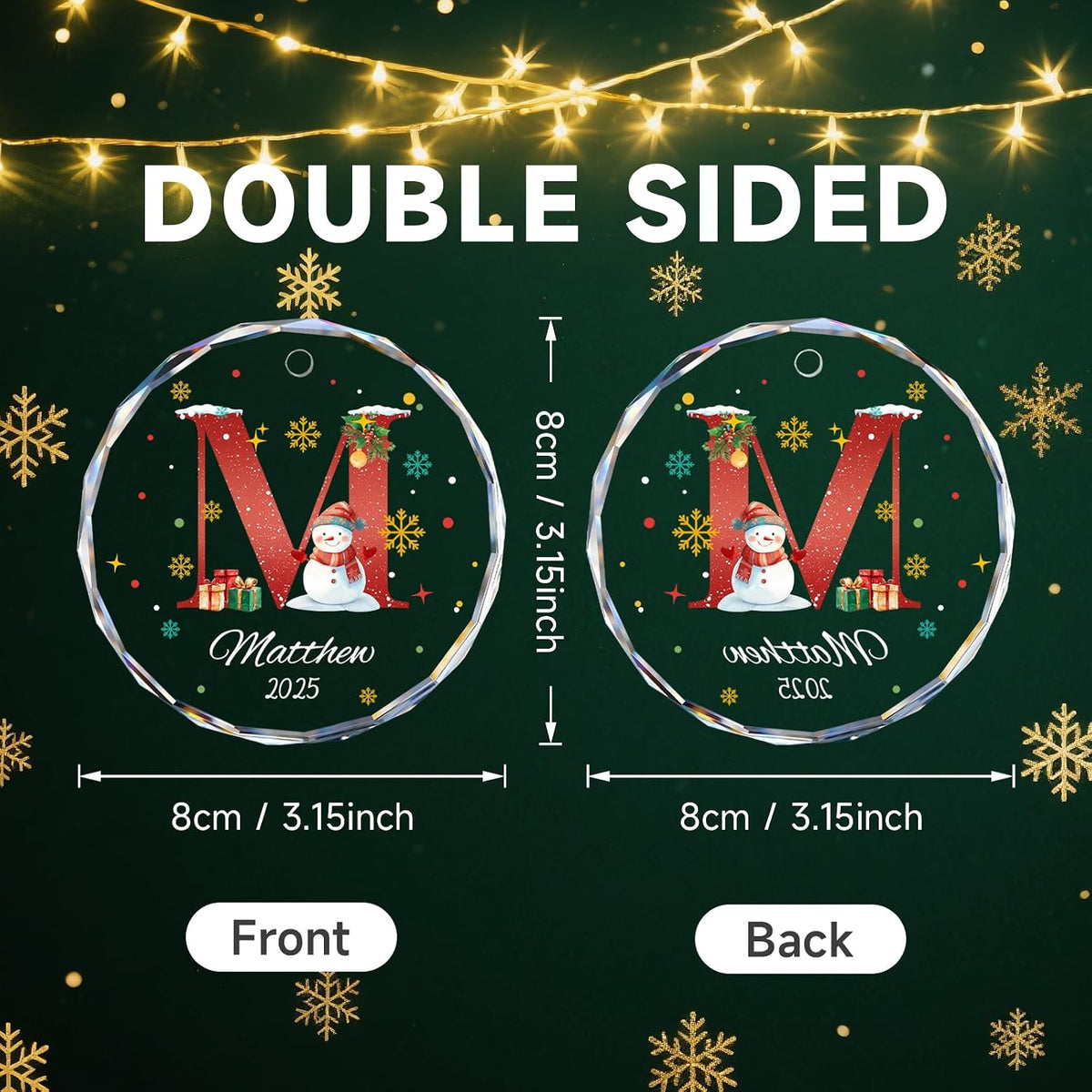 Christmas Ornaments, Name Ornaments for Christmas Tree Decor