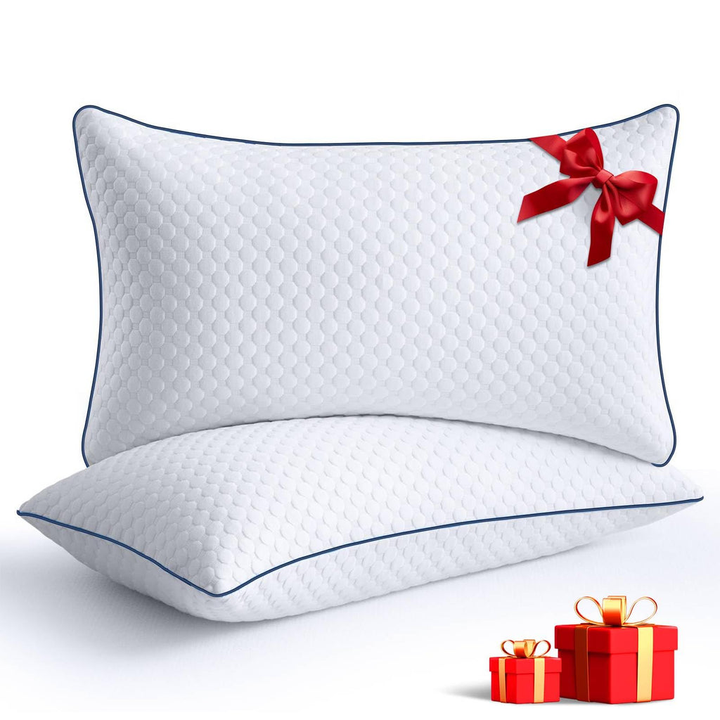 Memory Foam Pillows Queen Size Set of 2, Queen Pillows for Sleeping 2 Pack