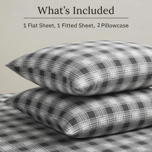 100% Turkish Cotton Flannel Sheets Queen Size 4 Piece