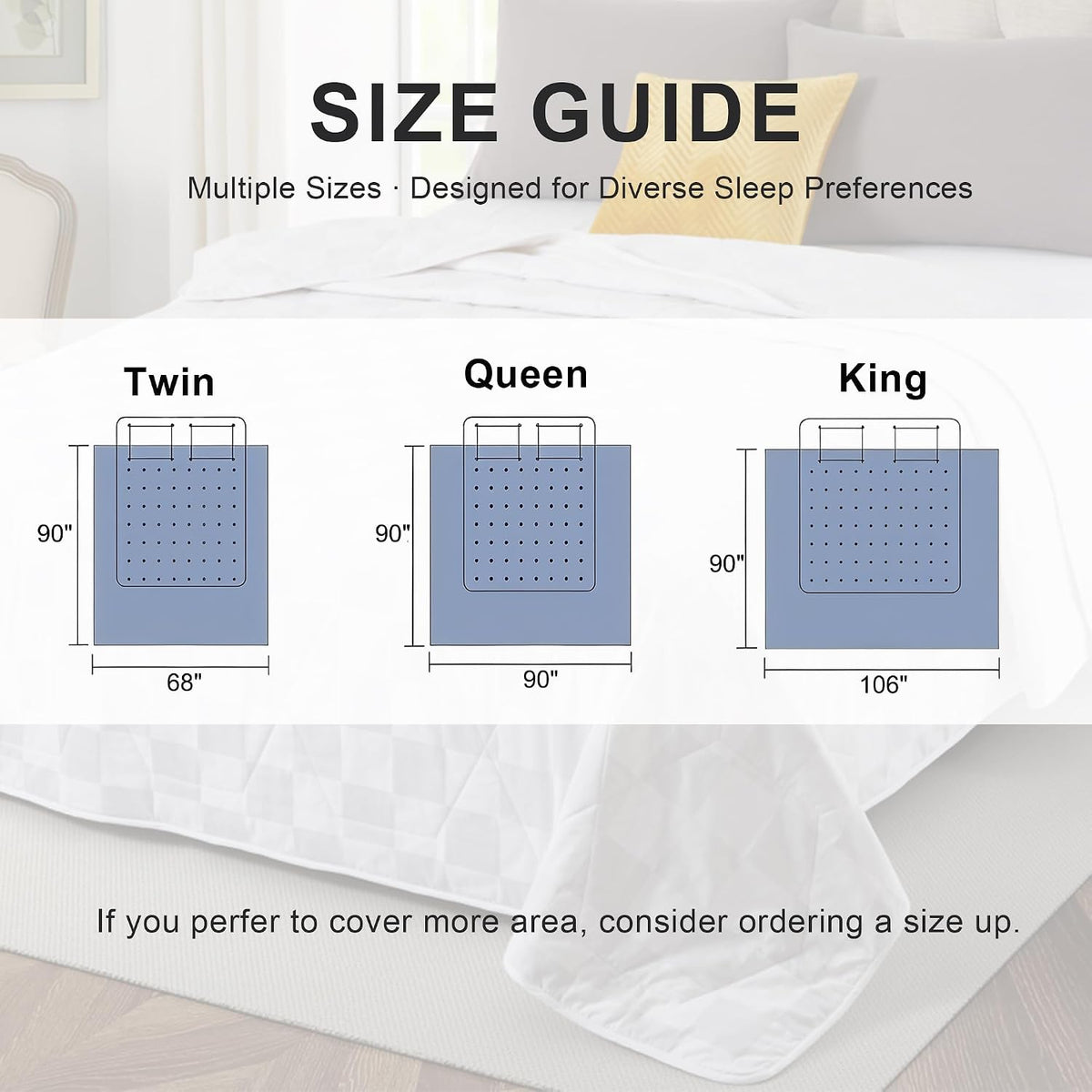 Lightweight White 100% Cotton Quilt, Comforter Queen Size