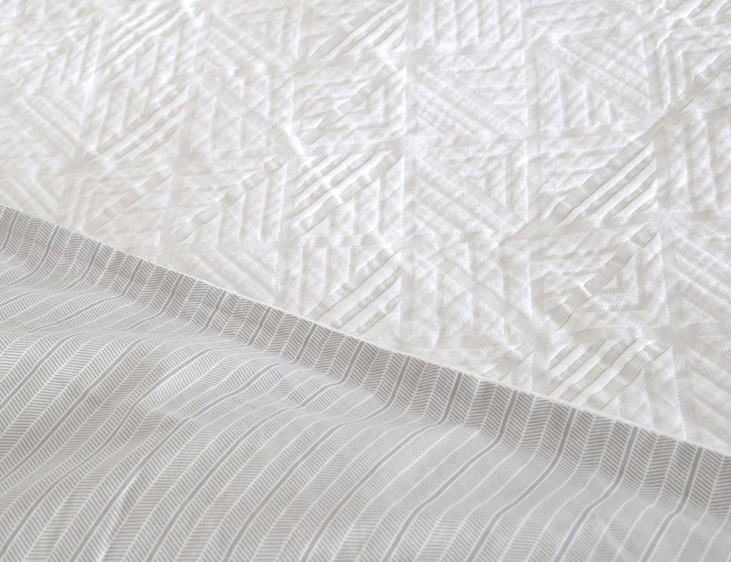 Woven Texture Jacquard Duvet Cover Set, 100% Cotton, Pre-Washed, Soft & Cozy