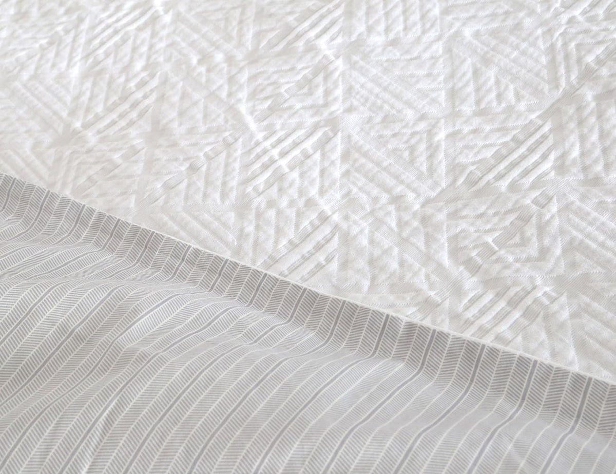 Woven Texture Jacquard Duvet Cover Set, 100% Cotton, Pre-Washed, Soft & Cozy