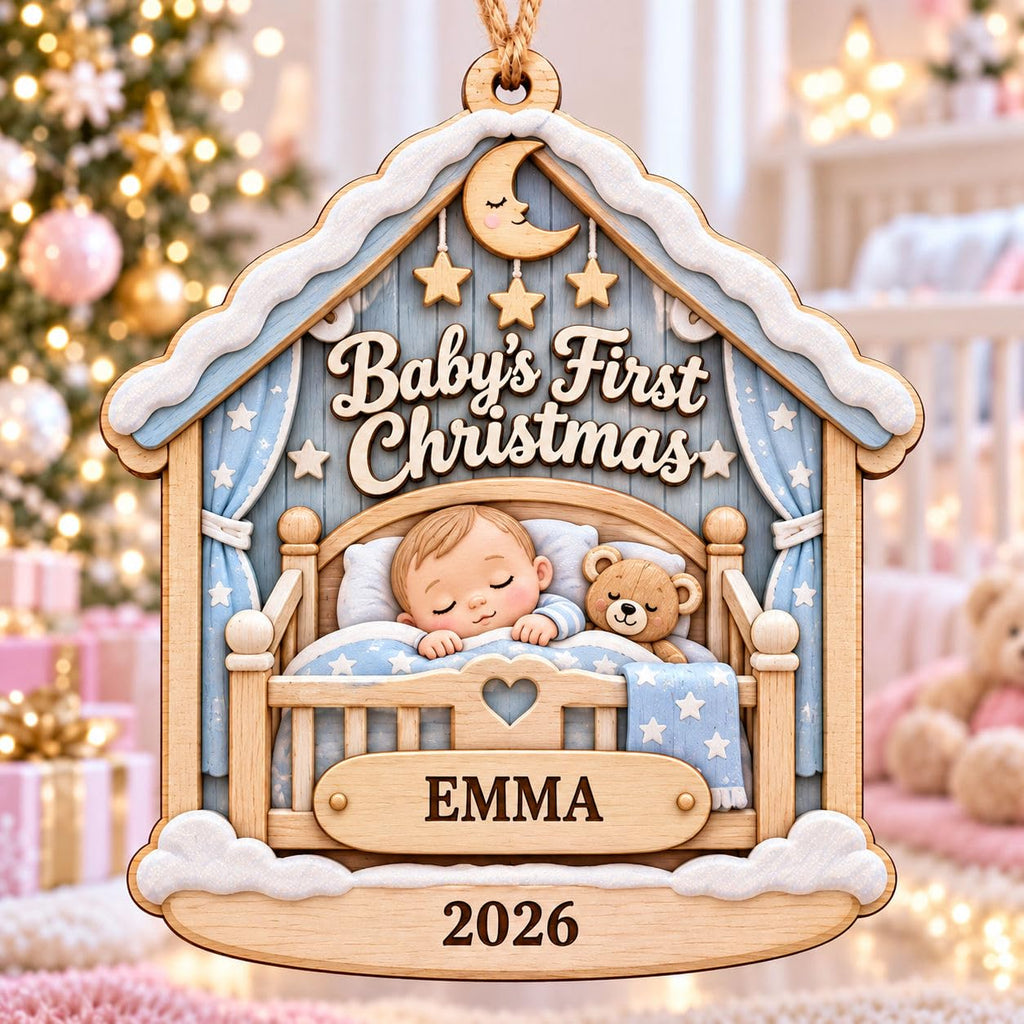 Custom Wood Family Hanging Decor with Name for Parents, Grandparents, Baby