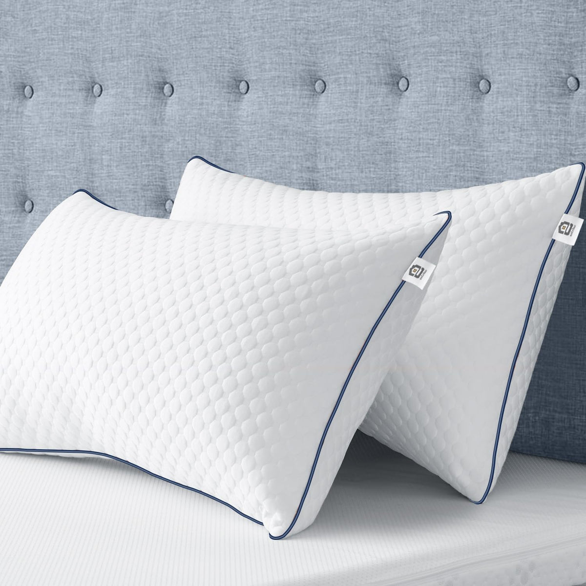 Memory Foam Pillows Queen Size Set of 2, Queen Pillows for Sleeping 2 Pack