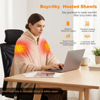 Heated Blanket Battery with Fleece Lining; Portable Heated Shawl