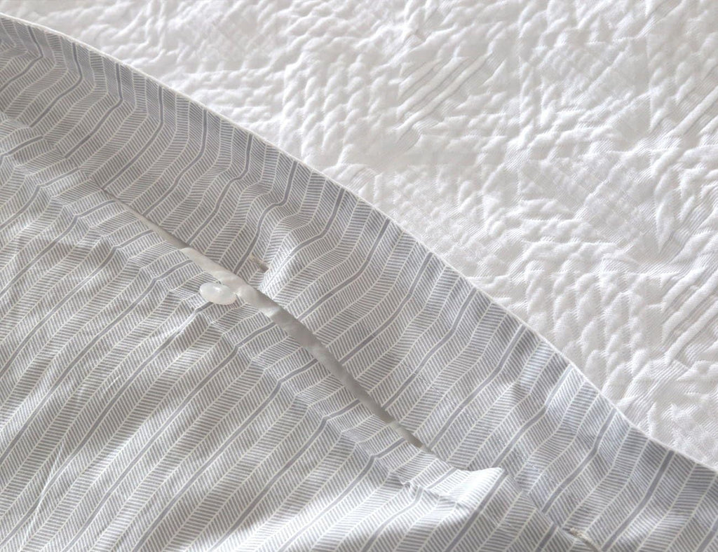 Woven Texture Jacquard Duvet Cover Set, 100% Cotton, Pre-Washed, Soft & Cozy
