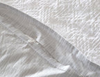 Woven Texture Jacquard Duvet Cover Set, 100% Cotton, Pre-Washed, Soft & Cozy
