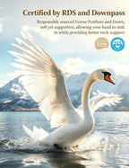 Goose Feather Down Pillows King Size Set of 2,Support for Side Sleepers