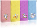 4 Pcs Unicorn Hand Towels for Woman 14 x 29 Inch Bathroom Decor