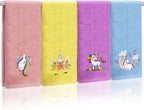4 Pcs Unicorn Hand Towels for Woman 14 x 29 Inch Bathroom Decor