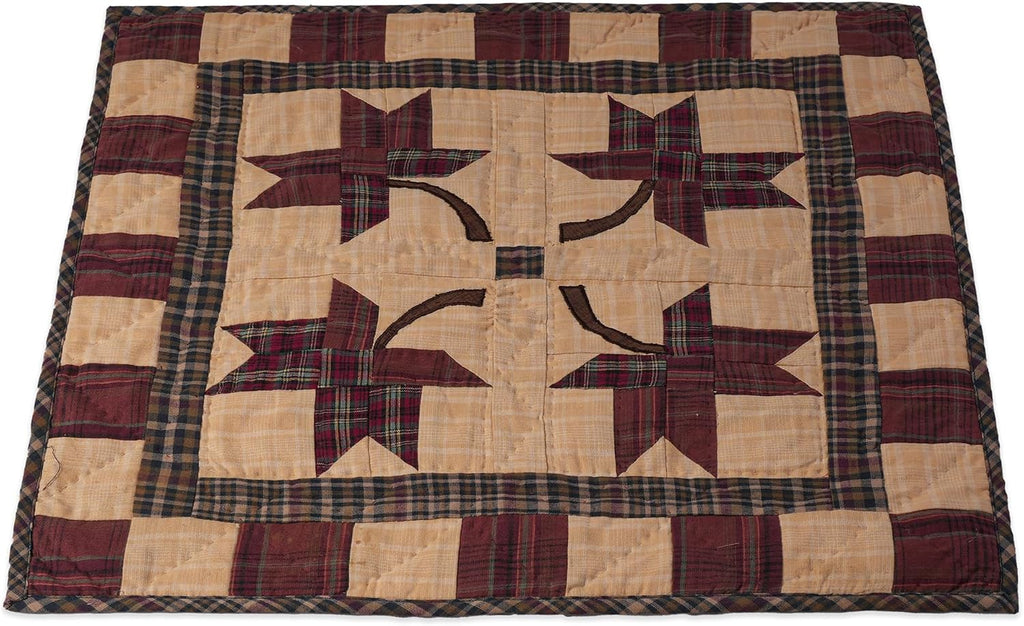 Hand Quilted 19 inches by 19 inches 100% Cotton Wall Hanging