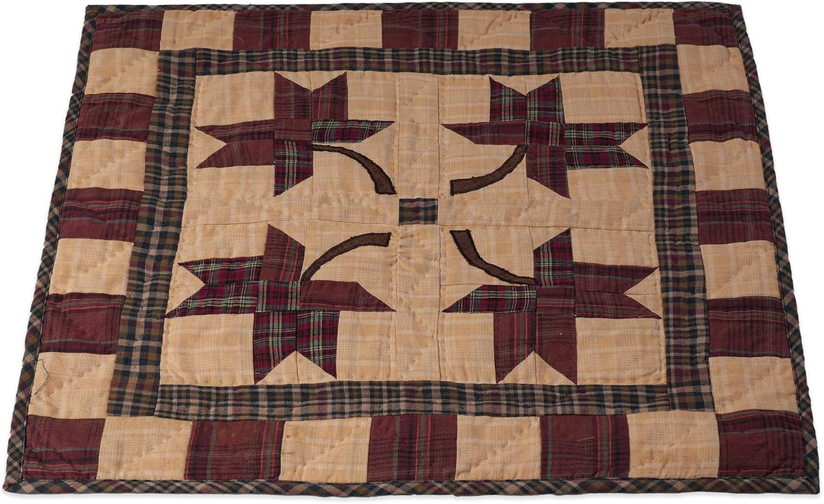 Hand Quilted 19 inches by 19 inches 100% Cotton Wall Hanging
