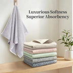 Light Purple Hand Towels 4 Pack, Cotton, 17x30 in