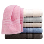 6 Pcs Cotton Bathroom Hand Towels, 13x29 Oversized Towels Pink