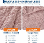 Electric Blanket Twin Size, Weight Soft Material for Adult, Pink