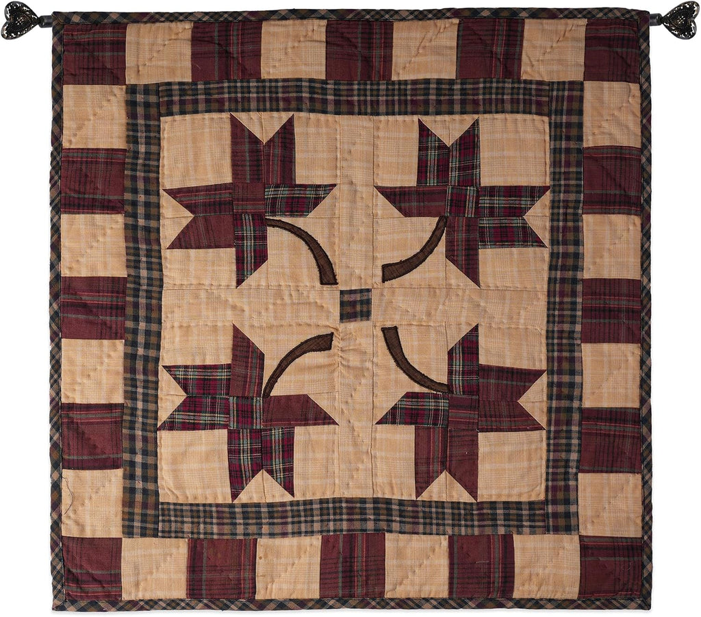 Hand Quilted 19 inches by 19 inches 100% Cotton Wall Hanging