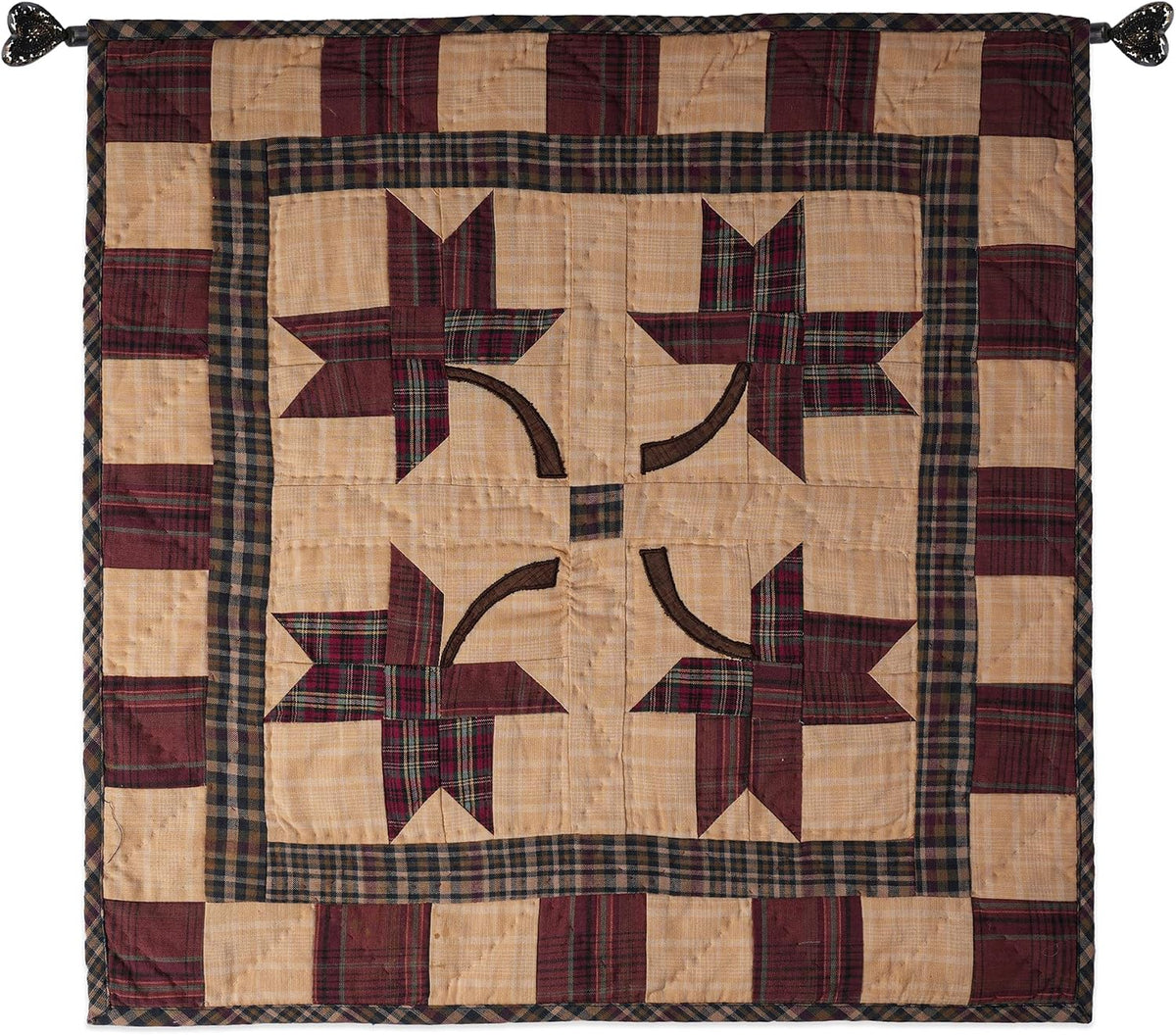 Hand Quilted 19 inches by 19 inches 100% Cotton Wall Hanging