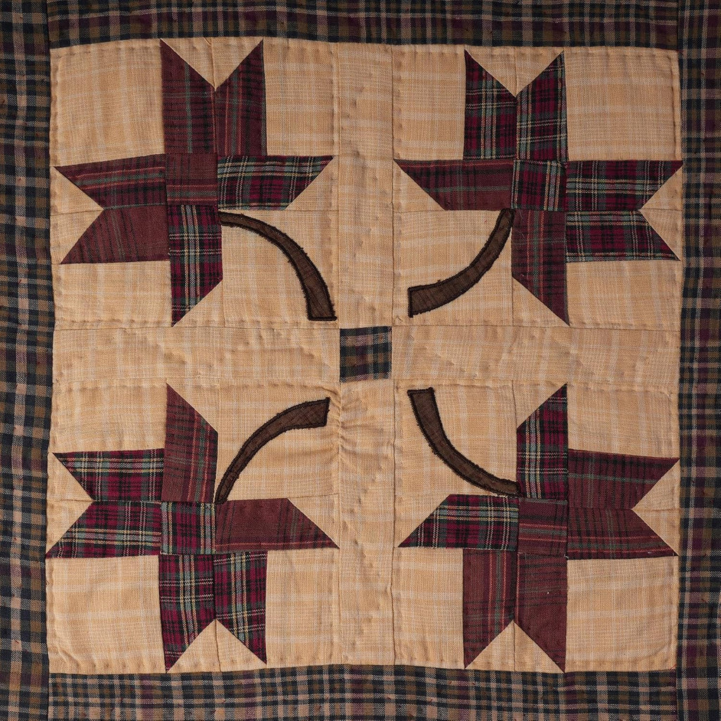 Hand Quilted 19 inches by 19 inches 100% Cotton Wall Hanging