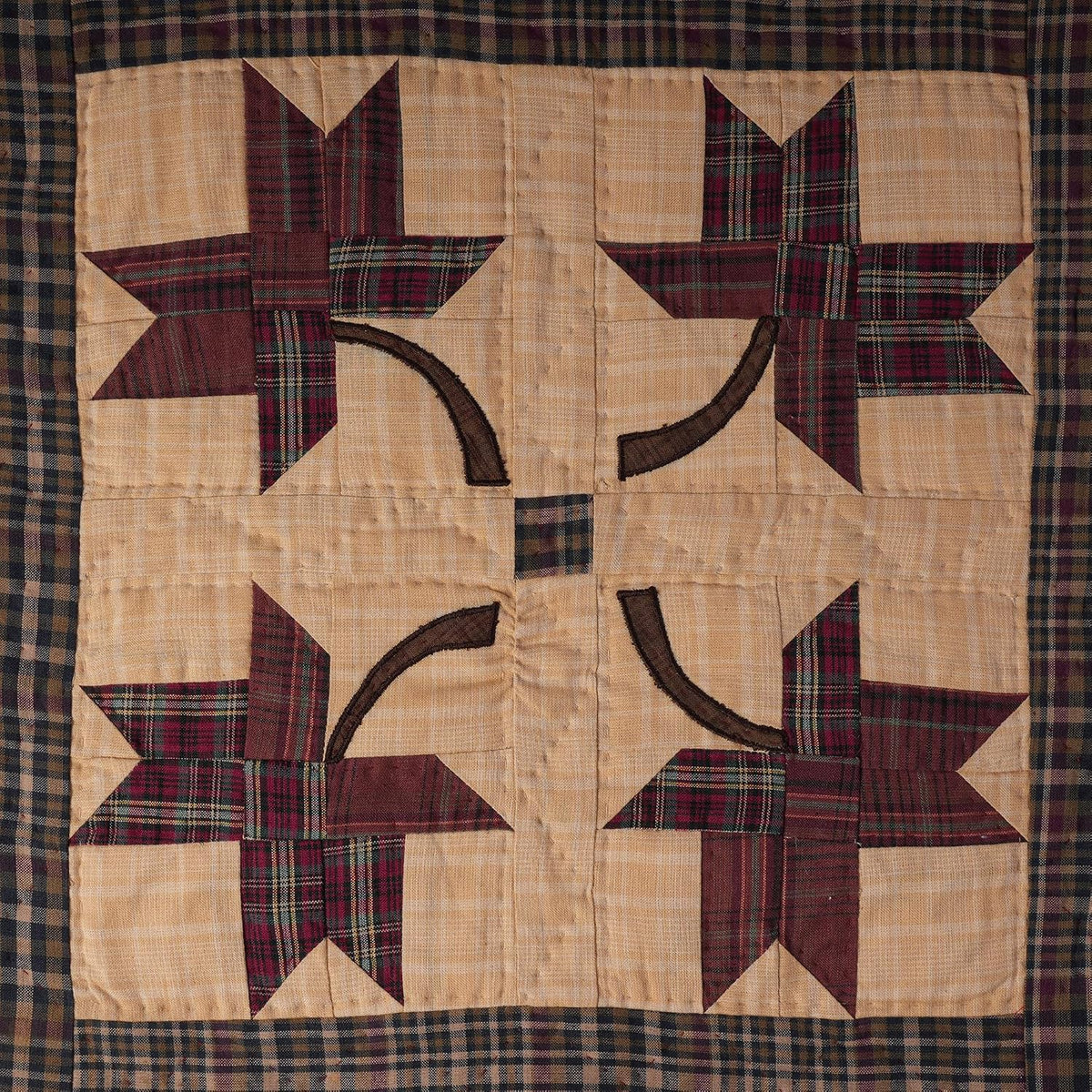 Hand Quilted 19 inches by 19 inches 100% Cotton Wall Hanging