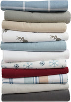 100% Cotton Cal King Flannel Sheet Set - Brushed for Extra Softness