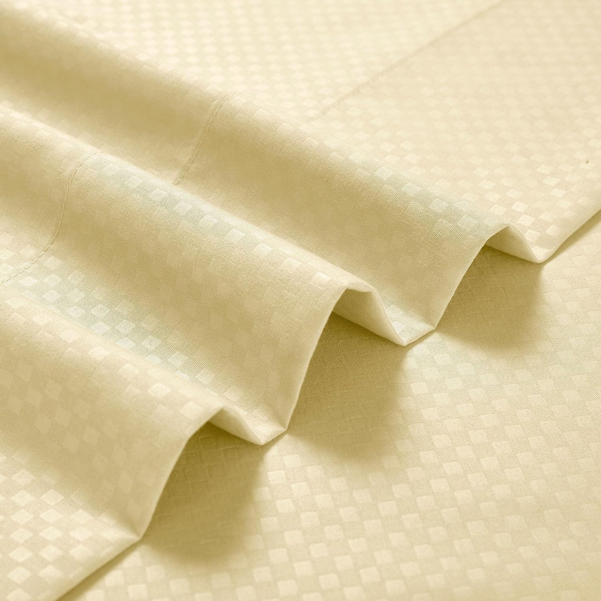 Full Sheet Set, Beige Bed Sheet Soft Cozy Microfiber, 6 Piece, All Season Fitted Sheet Pillowcases